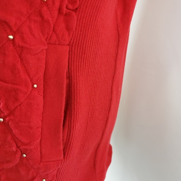 Peck & Peck ❤  Beautiful red sleeveless jacket - Picture 4 of 8
